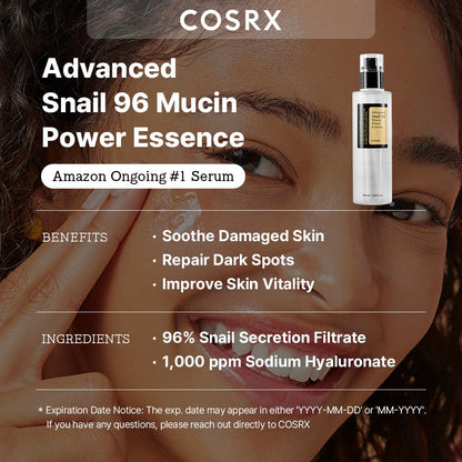 [Test Product] COSRX Snail Mucin 96% Power Repairing Essence 3.38 fl.oz 100ml