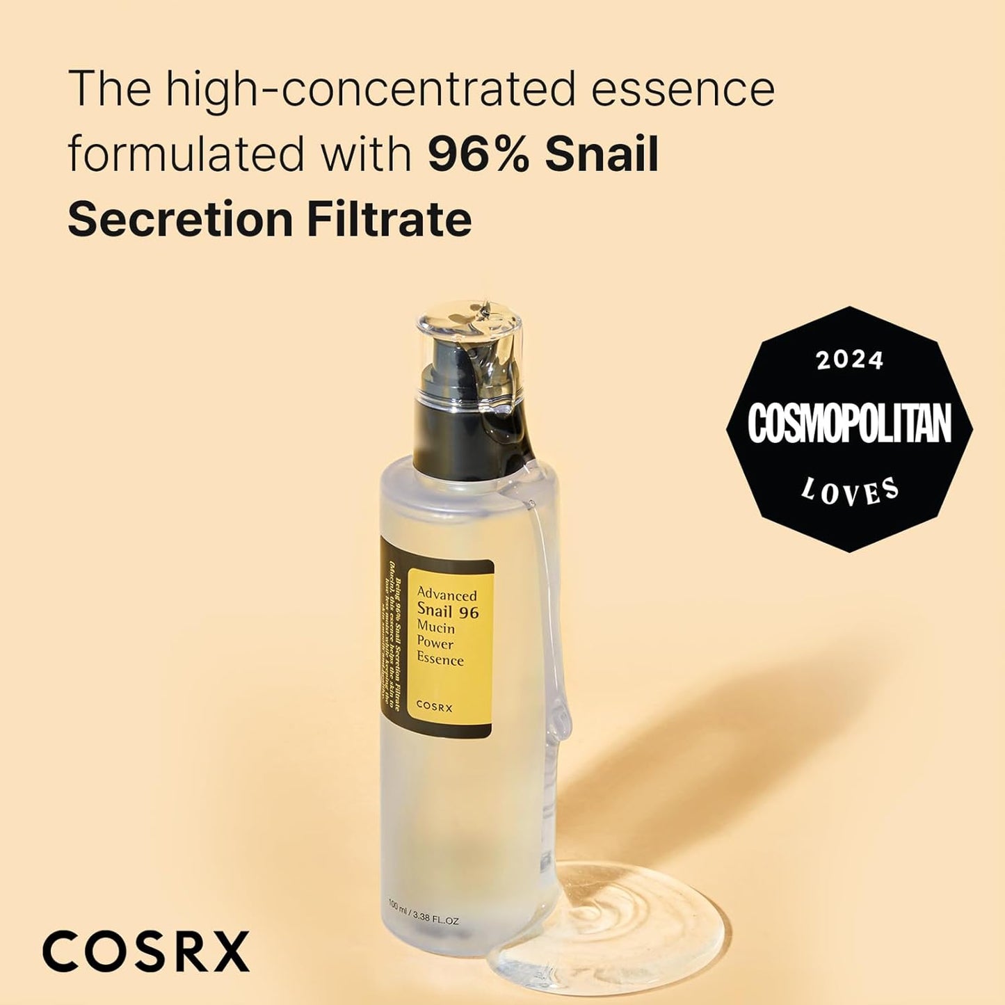 [Test Product] COSRX Snail Mucin 96% Power Repairing Essence 3.38 fl.oz 100ml