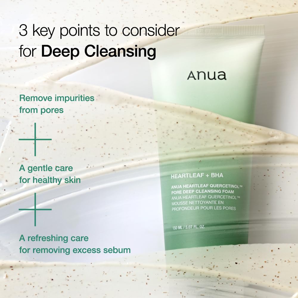 ANUA Heartleaf Quercetinol Pore Deep Cleansing Foam