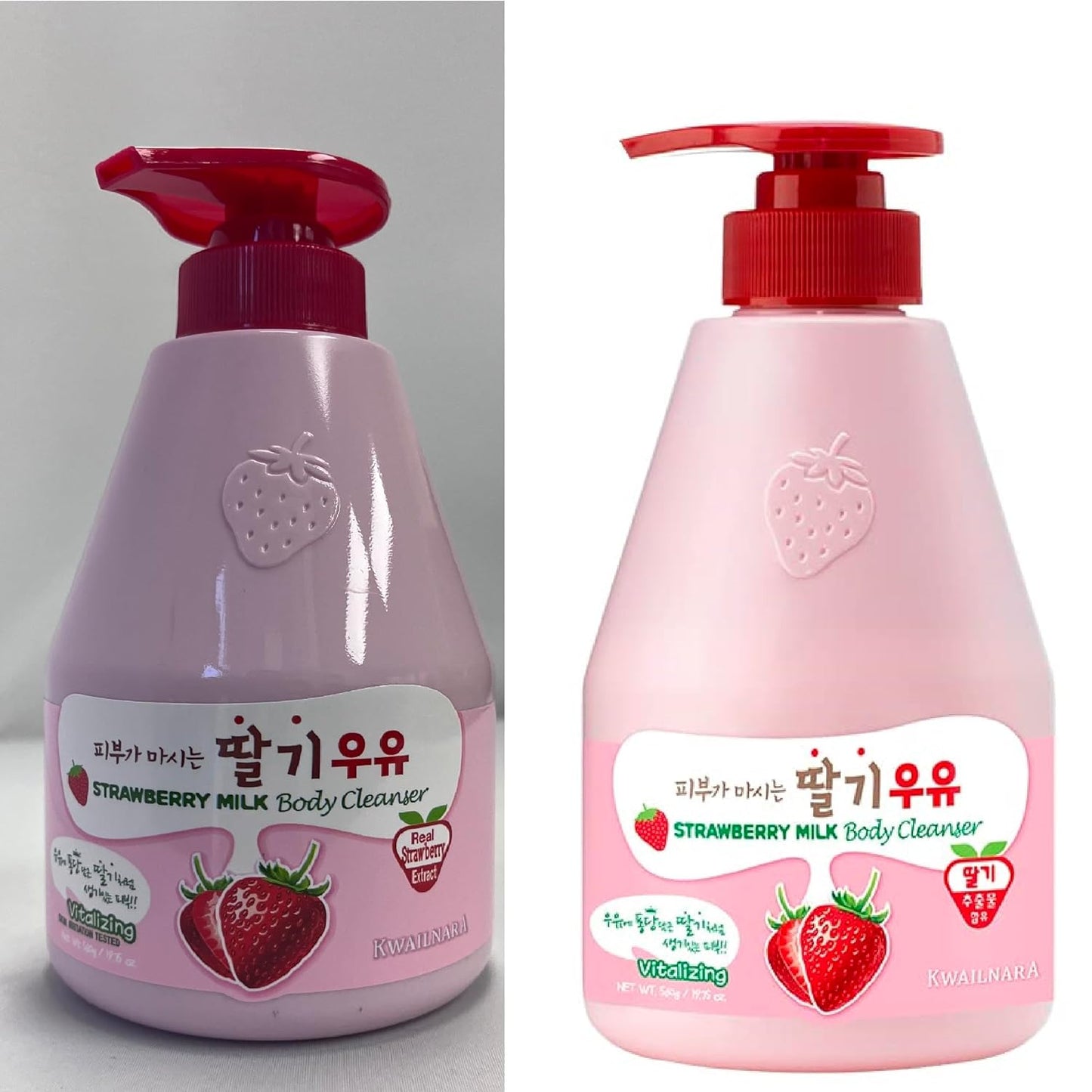 WELCOS KWAILNARA Strawberry Milk Body Cleanser 560 g / 19.75 oz.