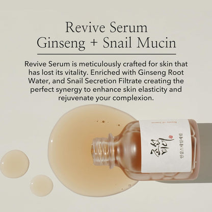 Beauty of Joseon Revive Snail Mucin Ginseng Serum 30ml, 1fl. oz